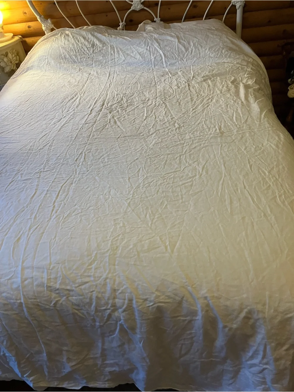 100% Cotton King size  duvet from threshold target button closure